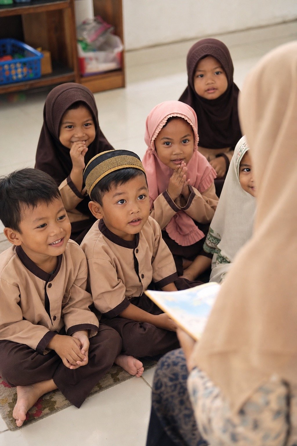 Suasana kegiatan belajar di yayasan